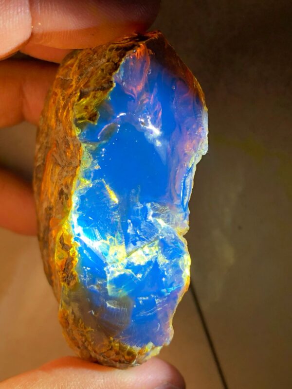 Domi Blue Amber Rough Stone