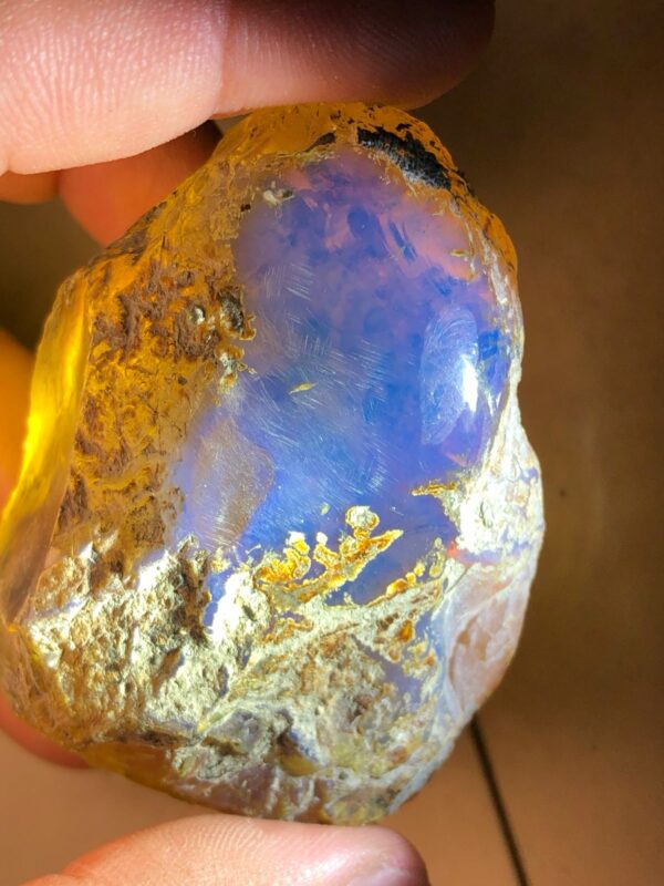 Blue Amber Rough Stone