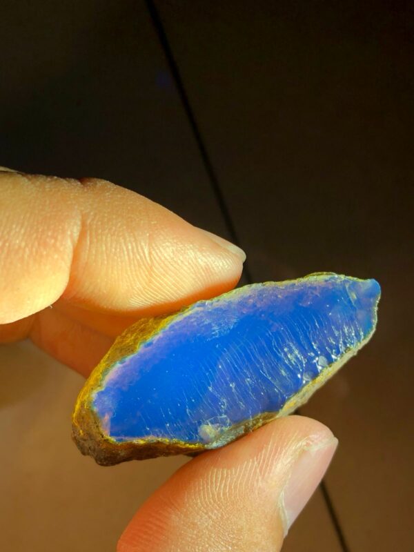 Beauty Blue Amber Rough Stone